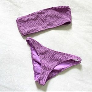 Pacsun LA Hearts strapless textured bikini